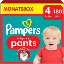 Pampers® Pampers Baby-Dry Pants, Gr. 4 Maxi, 9-15kg, Monatsbox (1 X 180 Pants)