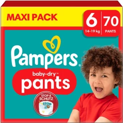 Pampers® Pampers Baby-Dry Pants, Gr. 6 Extra Large 14-19 Kg, Maxi Pack (1 X 70 Pants)