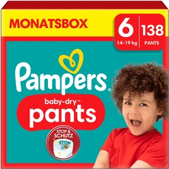 Pampers® Pampers Baby-Dry Pants, Gr. 6 Extra Large, 14-19kg, Monatsbox (1 X 138 Pants)