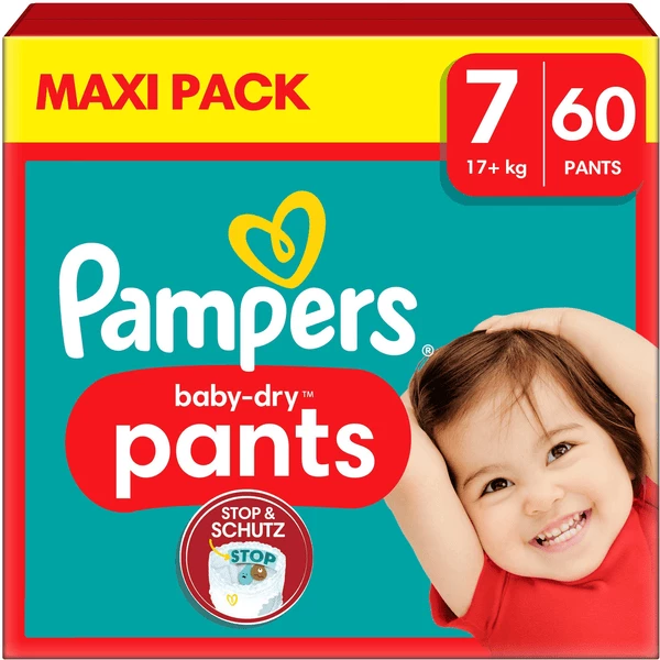 Pampers® Pampers Baby-Dry Pants, Gr. 7 Extra Large 17+ Kg, Maxi Pack (1 X 60 Pants)