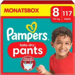 Pampers® Pampers Baby-Dry Pants, Gr. 8 Extra Large, 19kg+, Monatsbox (1 X 117 Pants)
