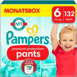 Pampers® Pampers Premium Protection Pants, Gr. 6, 15kg+, Monatsbox (1x 132 Pants)