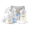 Philips Avent Handmilchpumpe Stillset SCF430/16 Mit Natural Motion Technologie, Inkl. 125 Ml & 260 Ml Natural Flasche, 2x 6 Stilleinlagen, 3 Muttermilchaufbewahrbecher, Isoliertasche